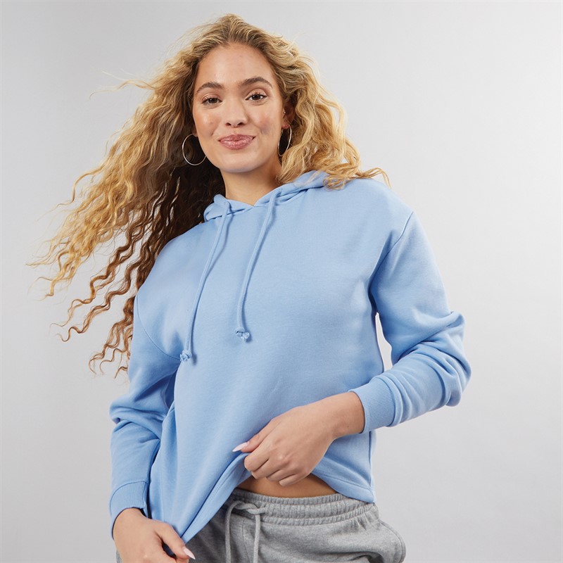 Pieces Womens Chilli Long Sleeve Hoodie Hydrangea - Size S