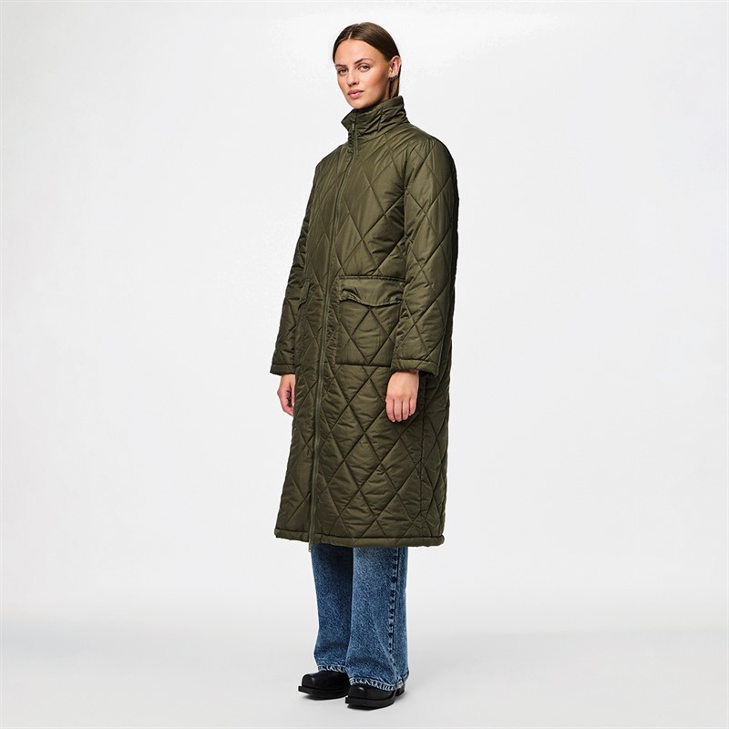 Pieces Dames Mailey Gewatteerde jassen Groen