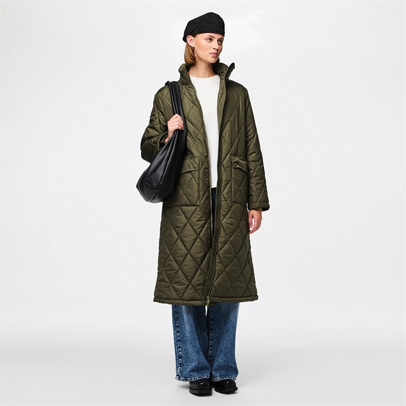 Pieces Dames Mailey Gewatteerde jassen Groen