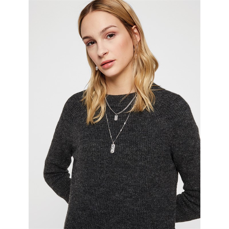 Pieces Damen Ellen Pullover Grau