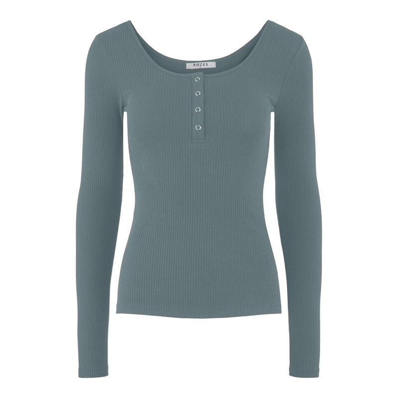 Pieces Damskie Kitte Topy Niebieski - Rozmiar XS