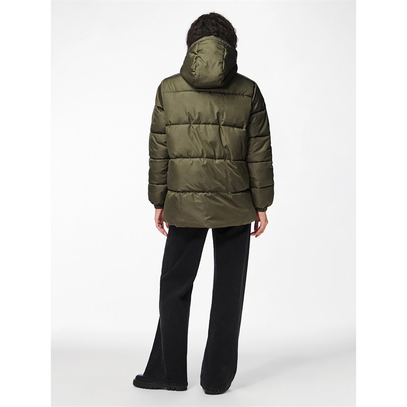 Pieces Damen Maddie Pufferjacke Grün