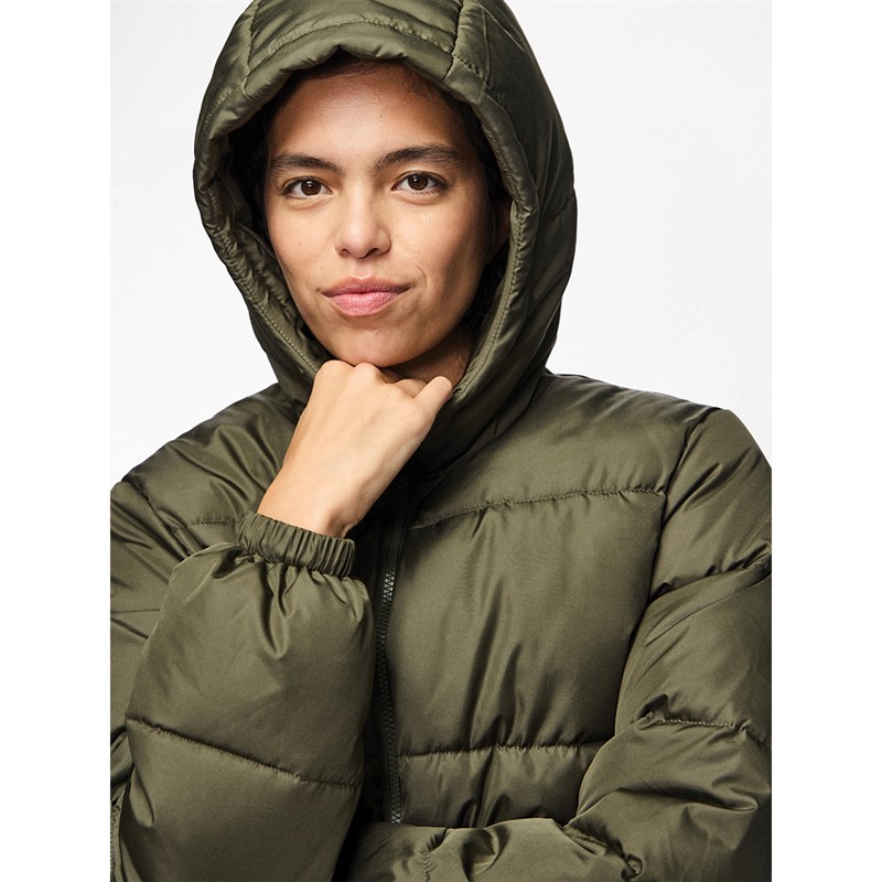 Pieces Damen Maddie Pufferjacke Grün
