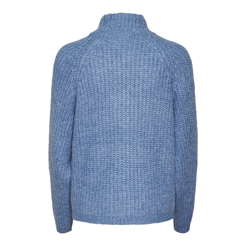 Pieces Damen Nell Pullover Blau