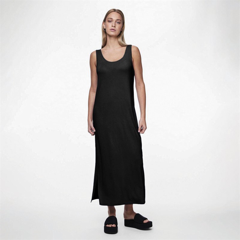 Pieces Dame Sofia Tank Ankel Kjole Sort
