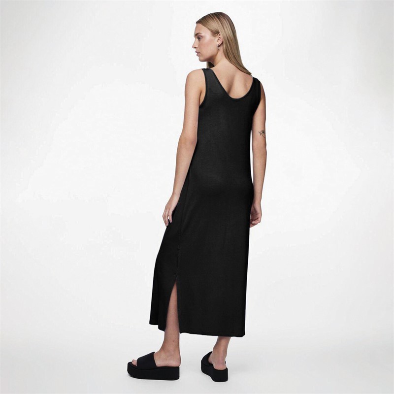Pieces Dame Sofia Tank Ankel Kjole Sort