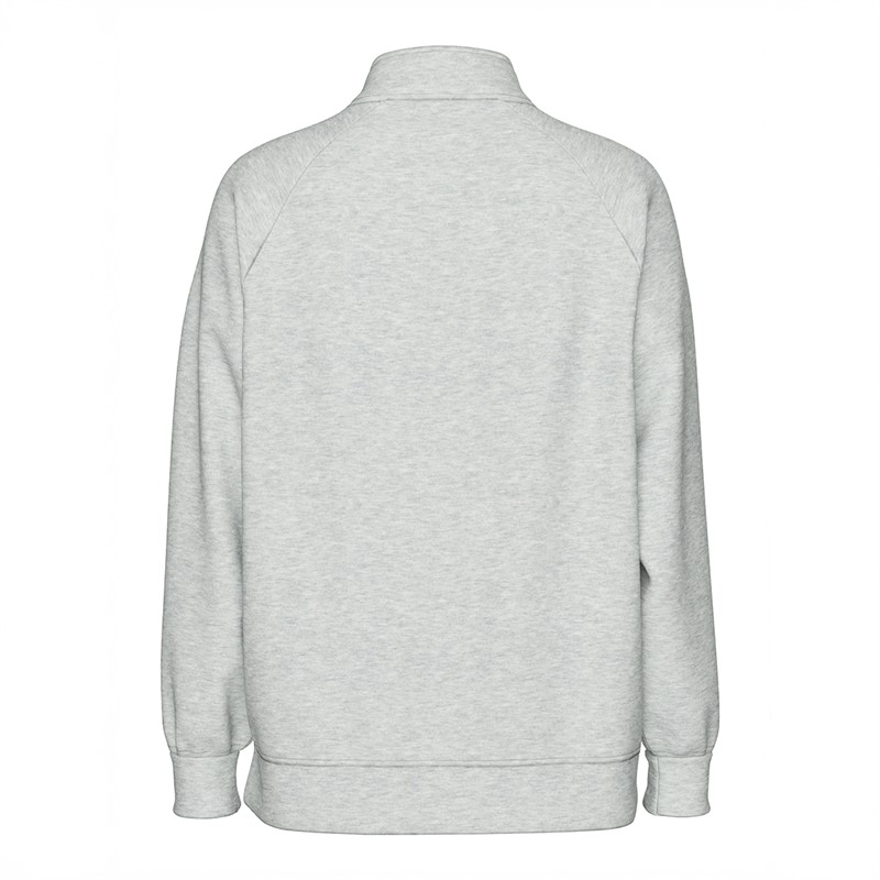 Pieces Damen Chilli Halb Reißverschluss Pullover Light Grey Melange