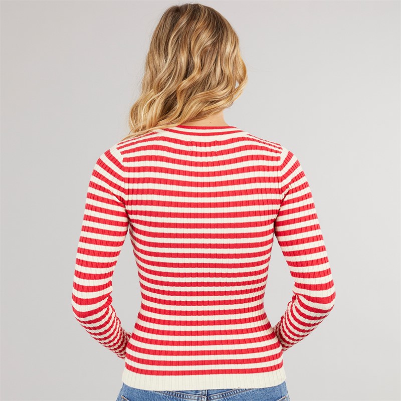 Pieces Damen Crista O Ausschnitt Gestrickter Pullover Lollipop