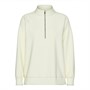 Pieces Damen Chilli Halb Reißverschluss Pullover White Pepper