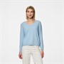 Pieces sweter dekolt w szpic dla niej kolor Cashmere Blue