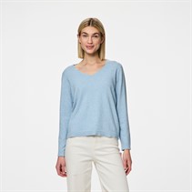 Pieces Dames Bree V-hals trui Cashmere Blue