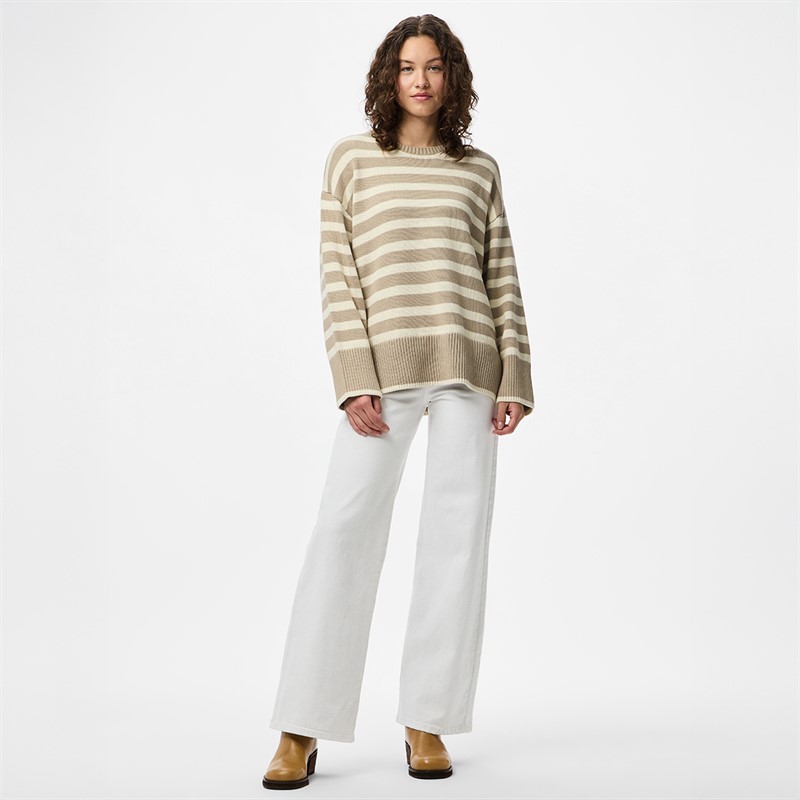 Pieces Ava sweter dla niej kolor Crockery