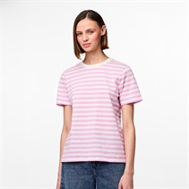 Pieces T-shirt rayé Ria Femme Pastel Lavender