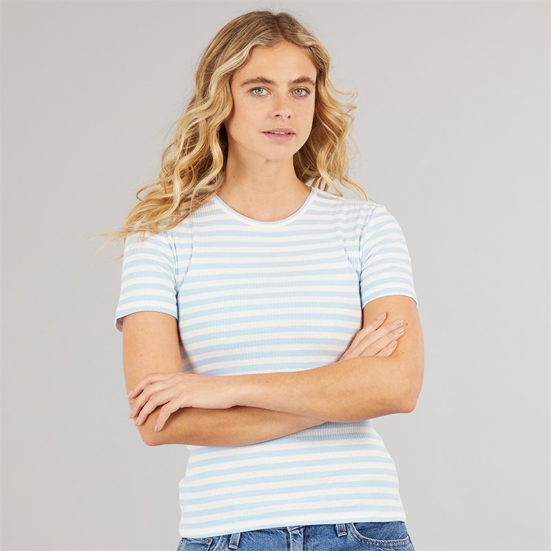 Pieces Damen Ruka T Shirt Cashmere Blue