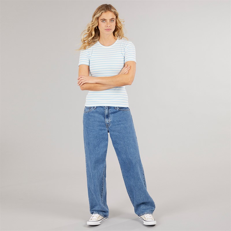 Pieces Damen Ruka T Shirt Cashmere Blue