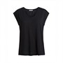 Pieces Damen Billo Lurex T Shirt Schwarz
