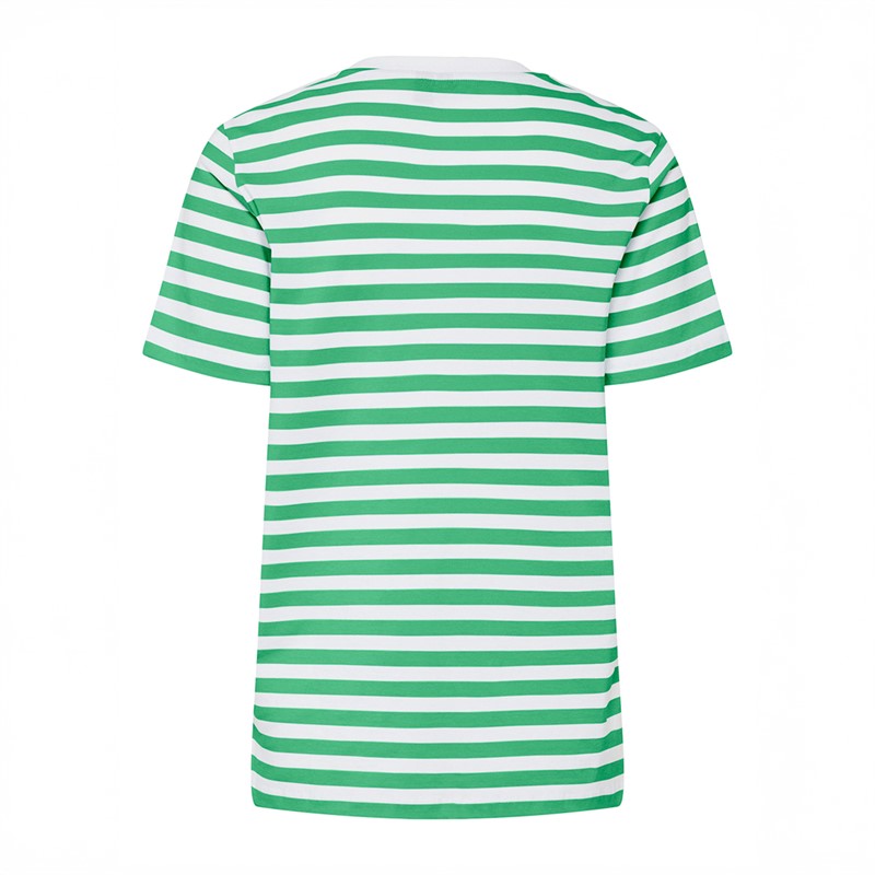 Pieces Damen Ria gestreiftes T Shirt Absinthe Green