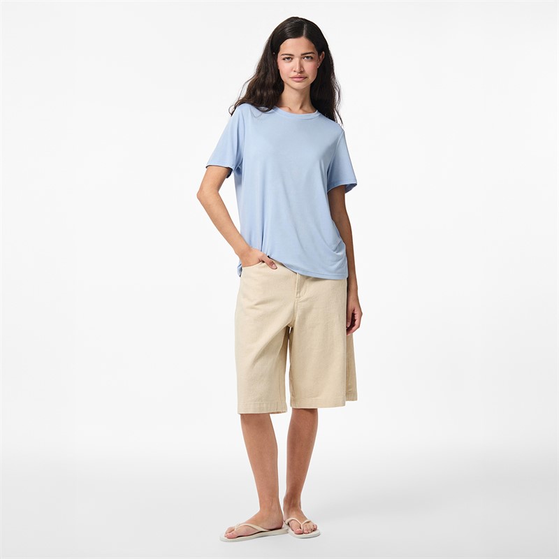 Pieces Damen Anora T Shirt Cashmere Blue