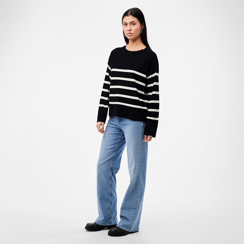 Pieces Damen Sia Pullover Schwarz