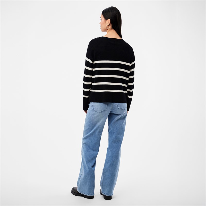 Pieces Damen Sia Pullover Schwarz