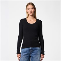 Pieces Dames Mira Gebreide Top Zwart
