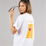 Pieces Damen Oversized Grafik T Shirt Weiß Espresso White Espresso