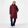 Pieces Womens Janni Long Puffer Jacket Tawny Port