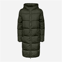 Pieces Womens Janni Long Puffer Jacket Forest Night