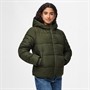 Pieces Dames Janni Korte Puffer Jas Forest Night