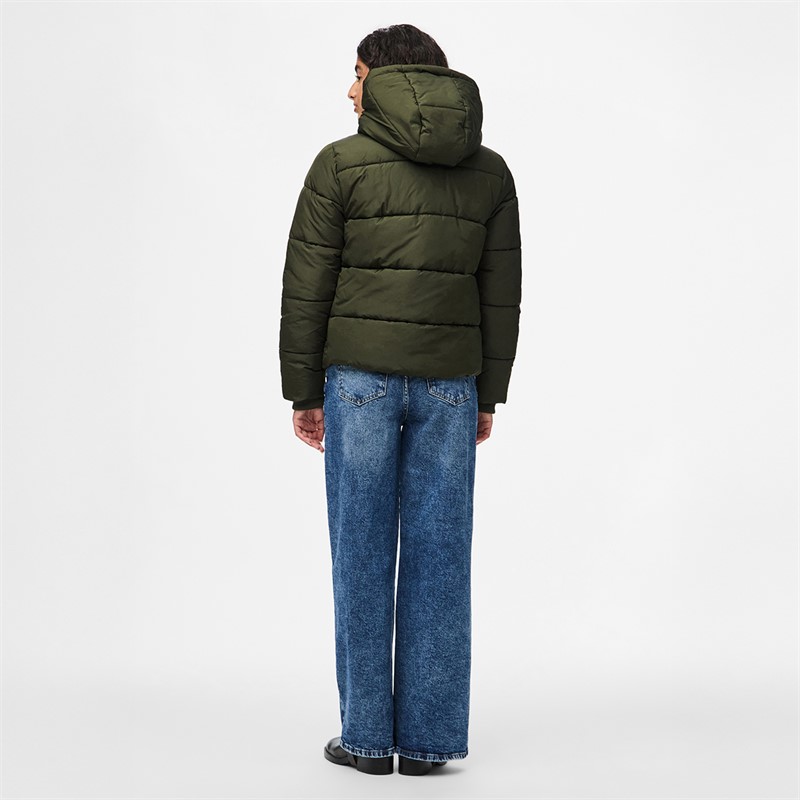 Pieces Dames Janni Korte Puffer Jas Forest Night