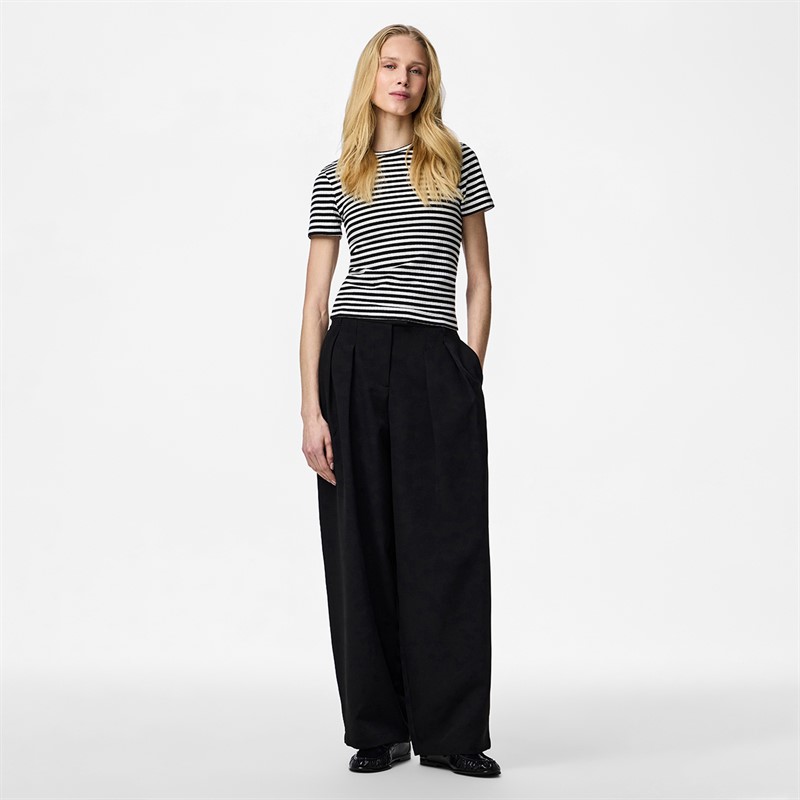 Pieces Dame Laya T Shirt Sort