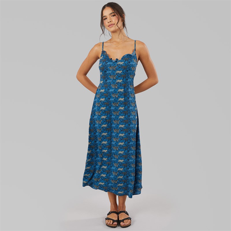 Pieces Dame Billo T Shirt French Blue Leopards