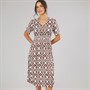 Pieces Womens Tala Midi Dress Cloud Dancer
