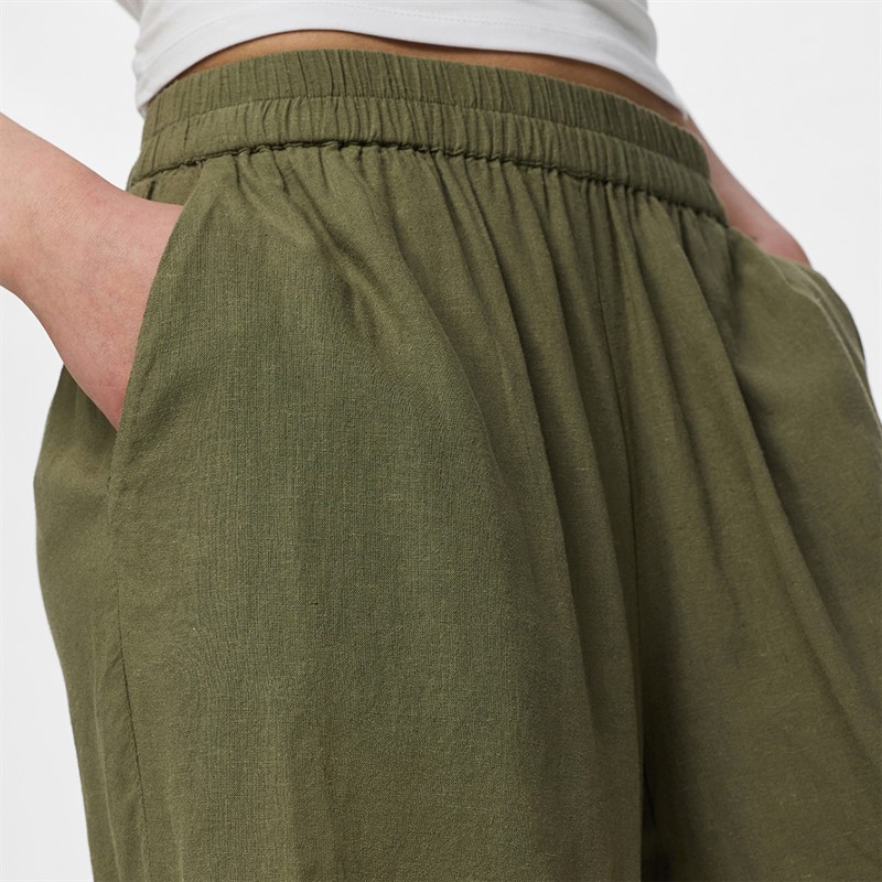 Pieces Damen Pia Shorts Deep Lichen Green