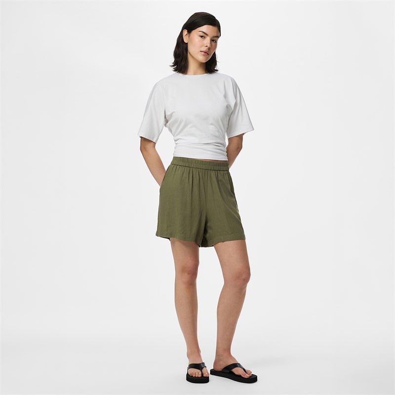 Pieces Damen Pia Shorts Deep Lichen Green