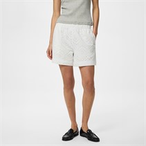 Pieces Damen Vilde Gewebte Shorts Bright White