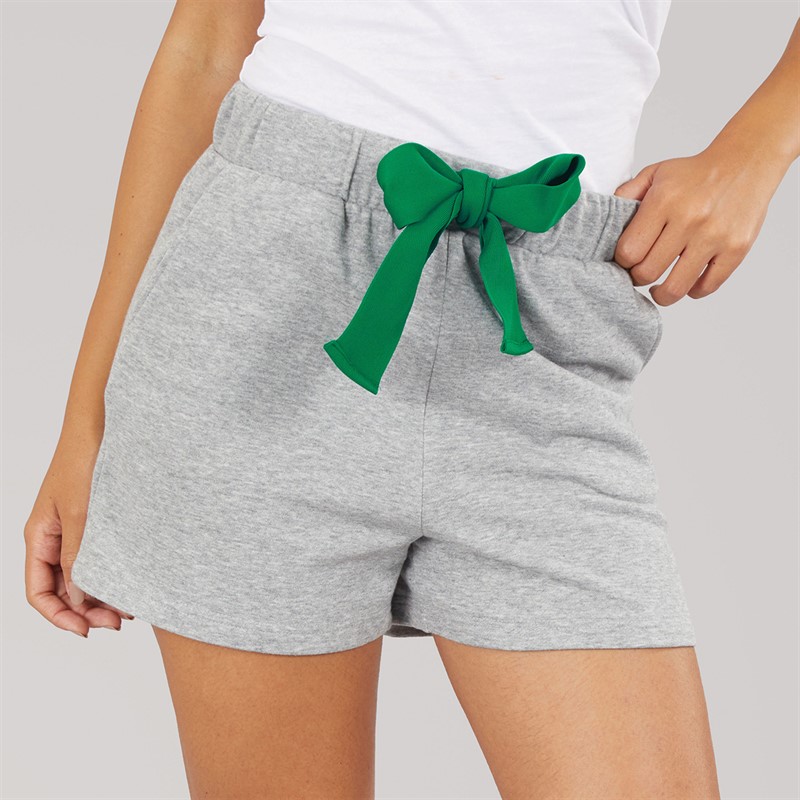 Pieces Womens Chilli String Shorts Light Grey Melange