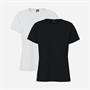 Pieces Womens Amira Two Pack T-Shirts Black/White