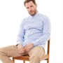 Crew Clothing Mens Oxford Slim Fit Long Sleeve Shirt Chambray Blue