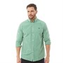 Crew Clothing Chemise à Manches Longues Classic Gingham Homme Vert