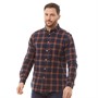 Crew Clothing Mens Flannel Check Long Sleeve Shirt Navy/Grey/Roux