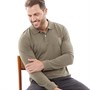 Crew Clothing Mens Long Sleeve Polo Dusty Olive