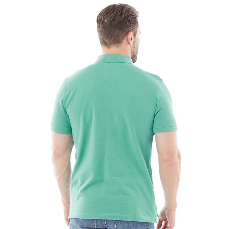 Crew Clothing Mens Melbury Solid Polo Veridian Green