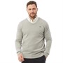 Crew Clothing Mens V-Neck Jumper Grey Marl