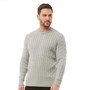 Crew Clothing Mens Regatta Cable Crew Neck Jumper Mid Grey Marl