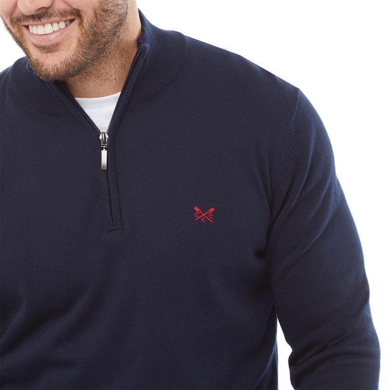 Crew Clothing Herrer Trøjer Mørk Marineblå