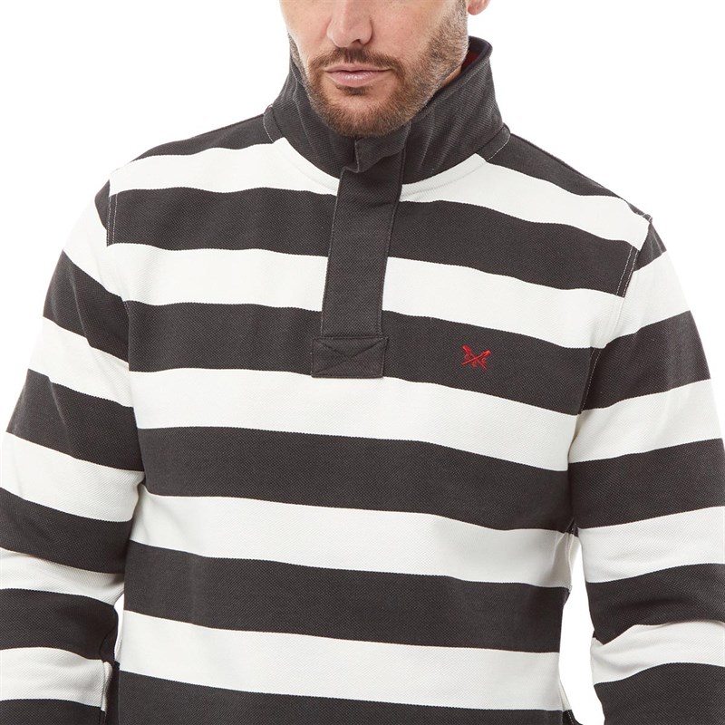 Crew Clothing Herre Pique Strip Sweatshirts Flerfarvede Striber