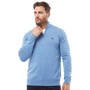 Crew Clothing Mens 1/4 Zip Fine Cotton Jumper Copen Blue