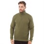 Crew Clothing Mens 1/4 Zip Solid Sweatshirt Four Leaf Clover