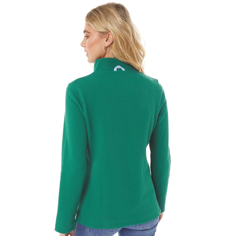 Crew Clothing Womens Pique Sweatshirt Evergreen